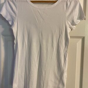 J. Crew Women's White Short Sleeve Tee